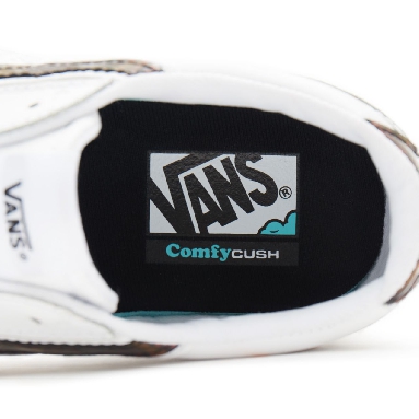 Vans Big Reptile Lowland ComfyCush White Classic Mens Womens - (Big Reptile) true white/red VN0A4TZY9O9 Shoes