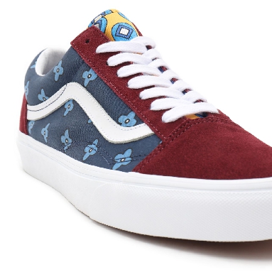 Vans Tie Print Mix Old Skool Multicolour Classic Mens Womens - (Tie Print Mix) port royale/multi VN0A38G19XI Shoes