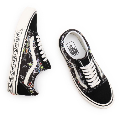 Vans Anahiem Factory Old Skool 36 DX Black Classic Mens Womens - (Anaheim Factory) Vans paisley/black VN0A54F39GG Shoes