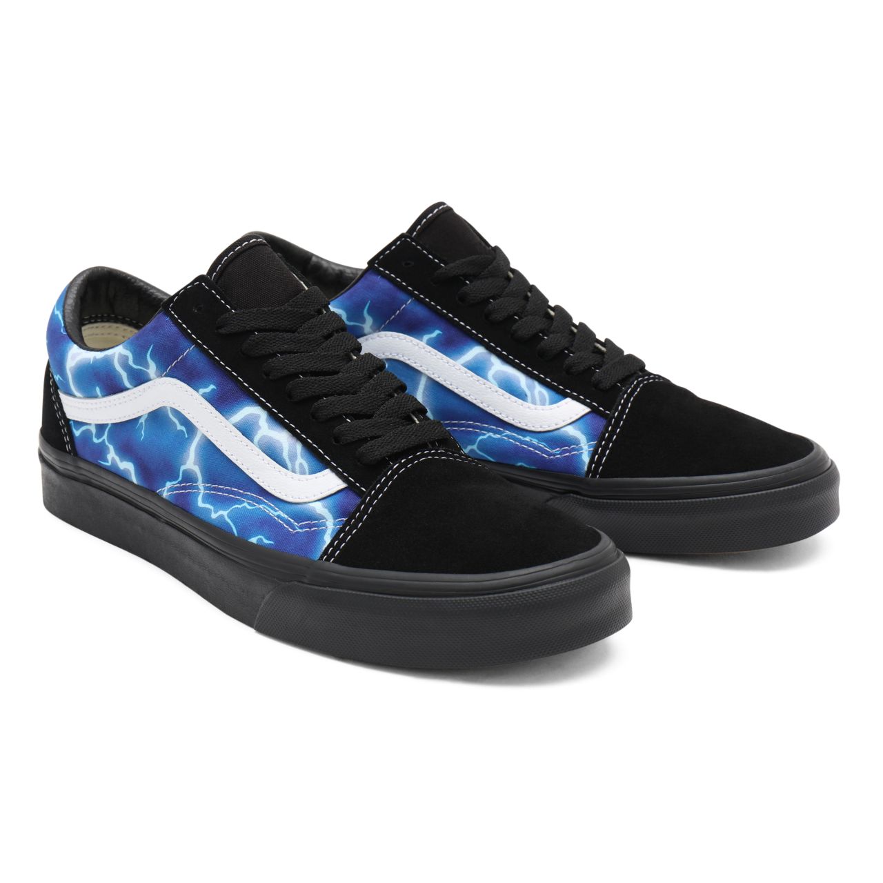 Vans Lightning Old Skool Blue Classic Mens Womens - (Lightning) black/blue VN0A3WKT9FT Shoes