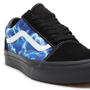 Vans Lightning Old Skool Blue Classic Mens Womens - (Lightning) black/blue VN0A3WKT9FT Shoes