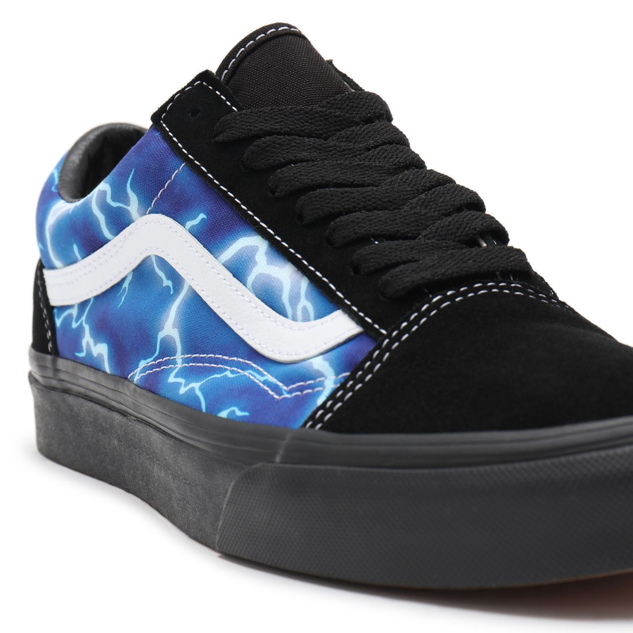 Vans Lightning Old Skool Blue Classic Mens Womens - (Lightning) black/blue VN0A3WKT9FT Shoes