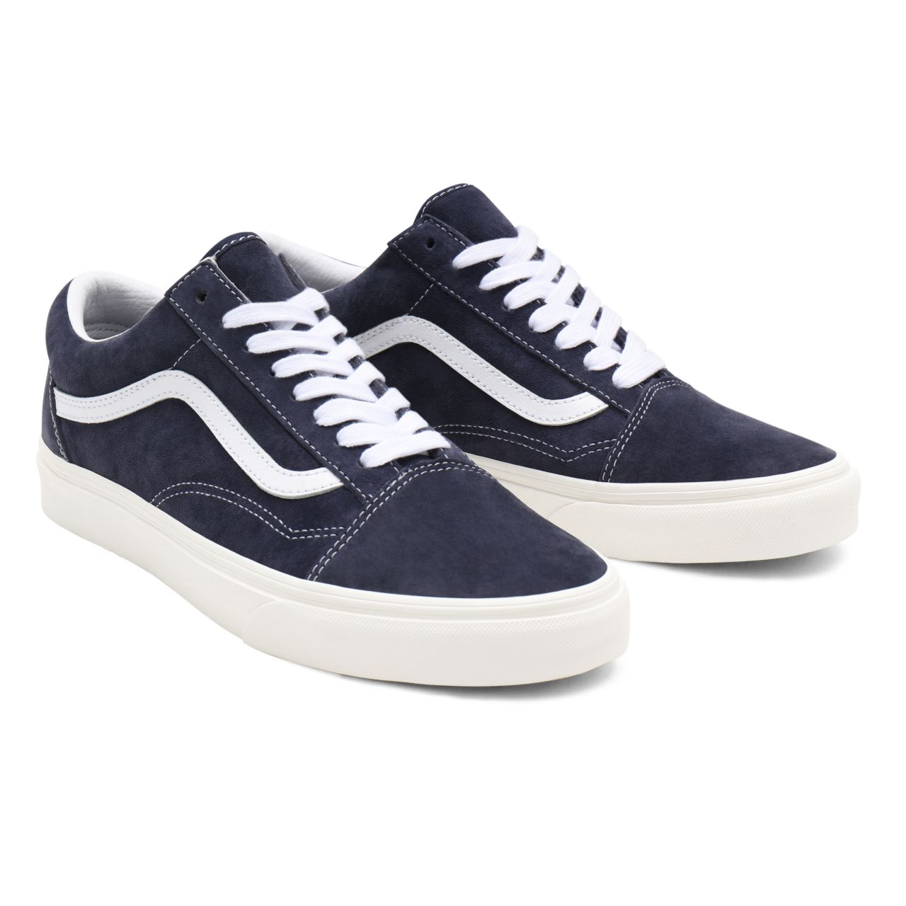 Vans Pig Suede Old Skool Blue Classic Mens Womens - (Pig Suede) parisian night/snow white VN0A38G19G5 Shoes