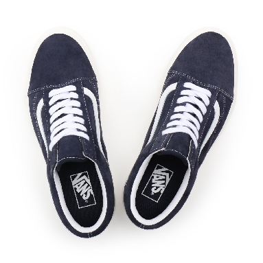 Vans Pig Suede Old Skool Blue Classic Mens Womens - (Pig Suede) parisian night/snow white VN0A38G19G5 Shoes