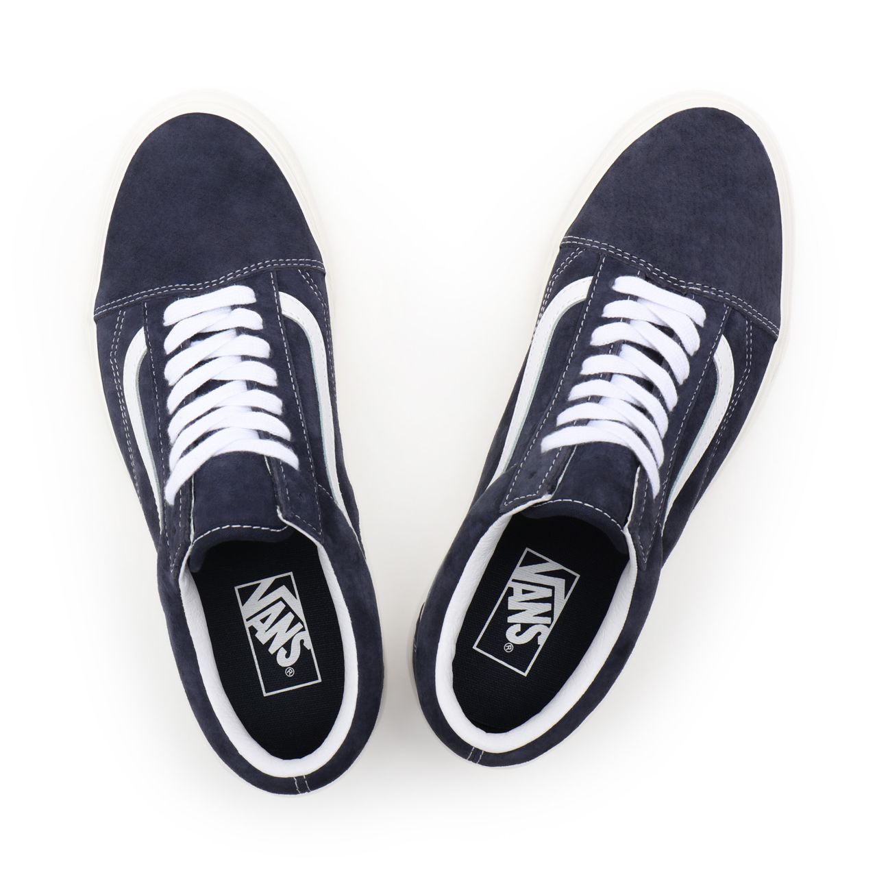 Vans Pig Suede Old Skool Blue Classic Mens Womens - (Pig Suede) parisian night/snow white VN0A38G19G5 Shoes