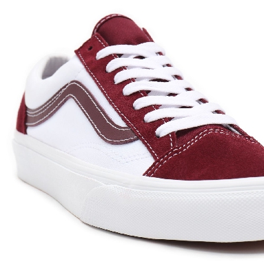 Vans Classic Sport Style 36 Red Classic Mens Womens - (Classic Sport) port royale/true white VN0A54F69YI Shoes