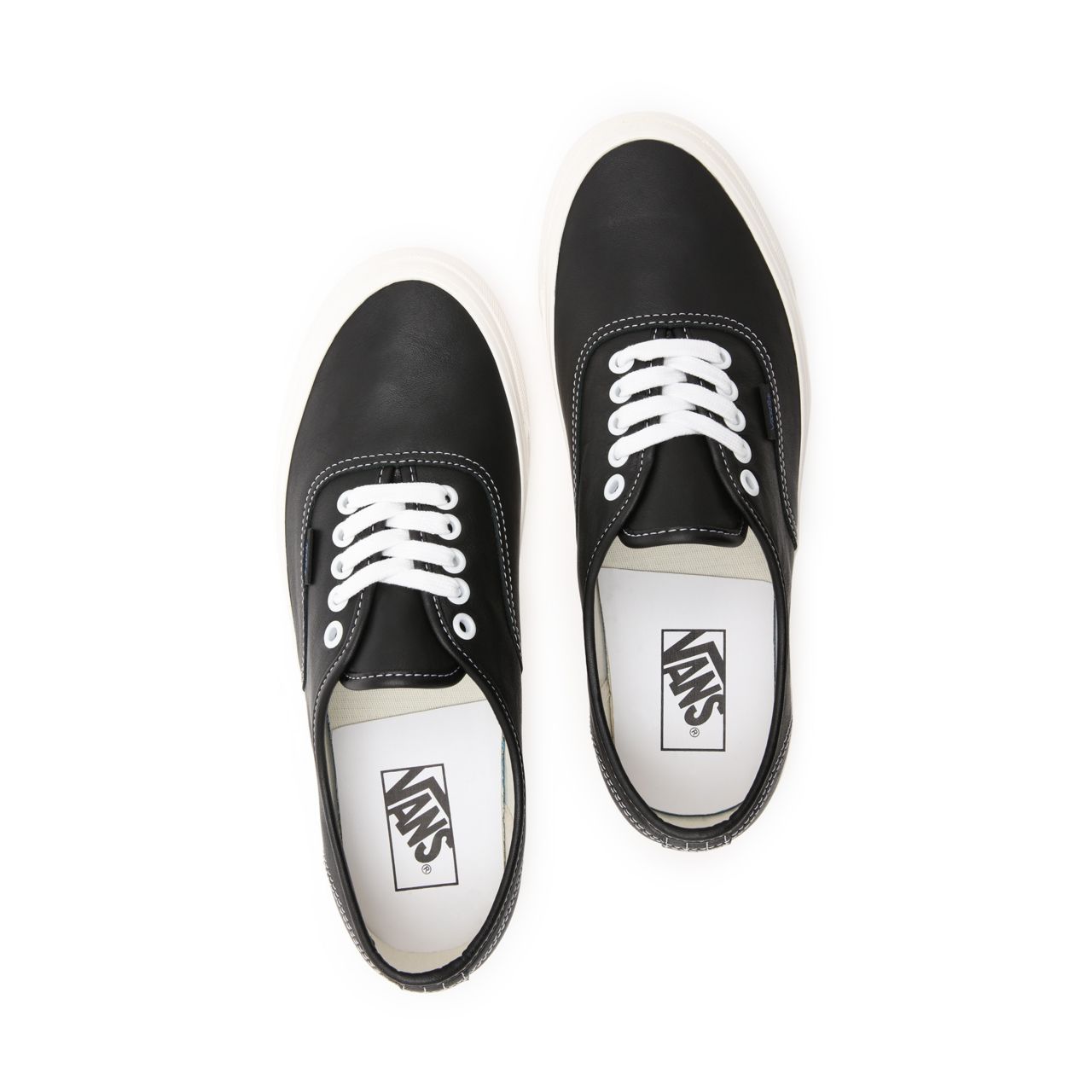 Vans Anaheim Factory Authentic 44 DX Black Classic Mens Womens - (Anaheim Factory) black/leather VN0A54F2103 Shoes