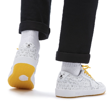 Vans X It Lowland ComfyCush White Classic Mens Womens - (Terror) True White/Spectra Yellow VN0A4TZY91J Shoes