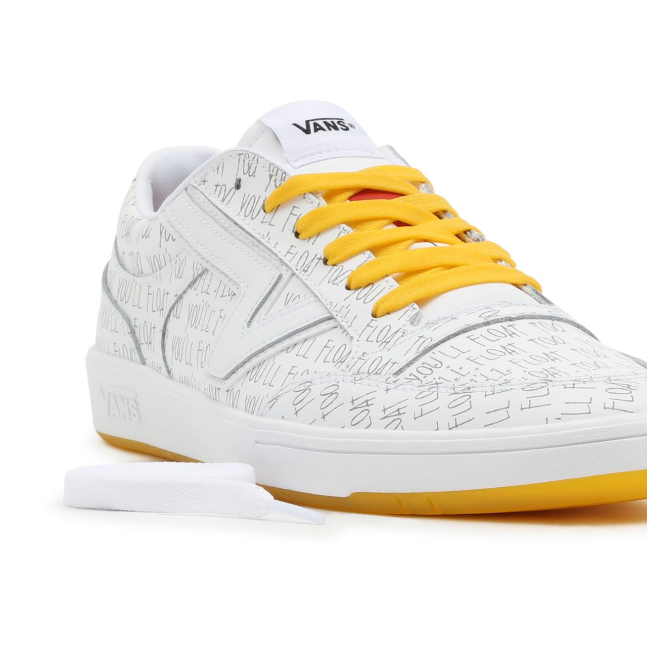 Vans X It Lowland ComfyCush White Classic Mens Womens - (Terror) True White/Spectra Yellow VN0A4TZY91J Shoes