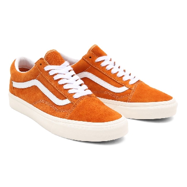 Vans Pig Suede Old Skool Orange Classic Mens Womens - (Pig Suede) desert sun/snow white VN0A38G19FZ Shoes