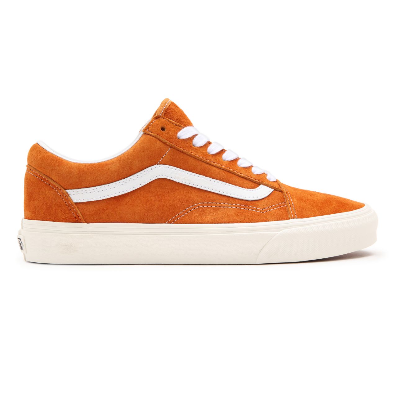 Vans Pig Suede Old Skool Orange Classic Mens Womens - (Pig Suede) desert sun/snow white VN0A38G19FZ Shoes