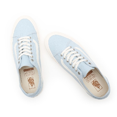 Vans Eco Theory Old Skool Tapered Blue Classic Mens Womens - (Eco Theory) winter sky/natural VN0A54F49FR Shoes