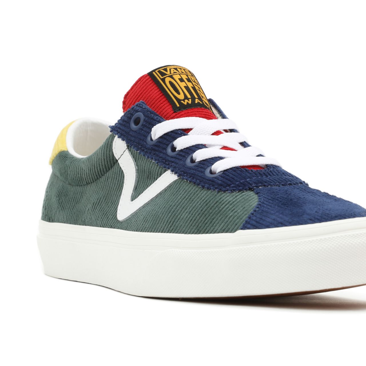 Vans Mixed Corduroy Vans Sport Multicolour Classic Mens Womens - (Mixed Corduroy) Multi/Jungle Green VN0A5KX794M Shoes