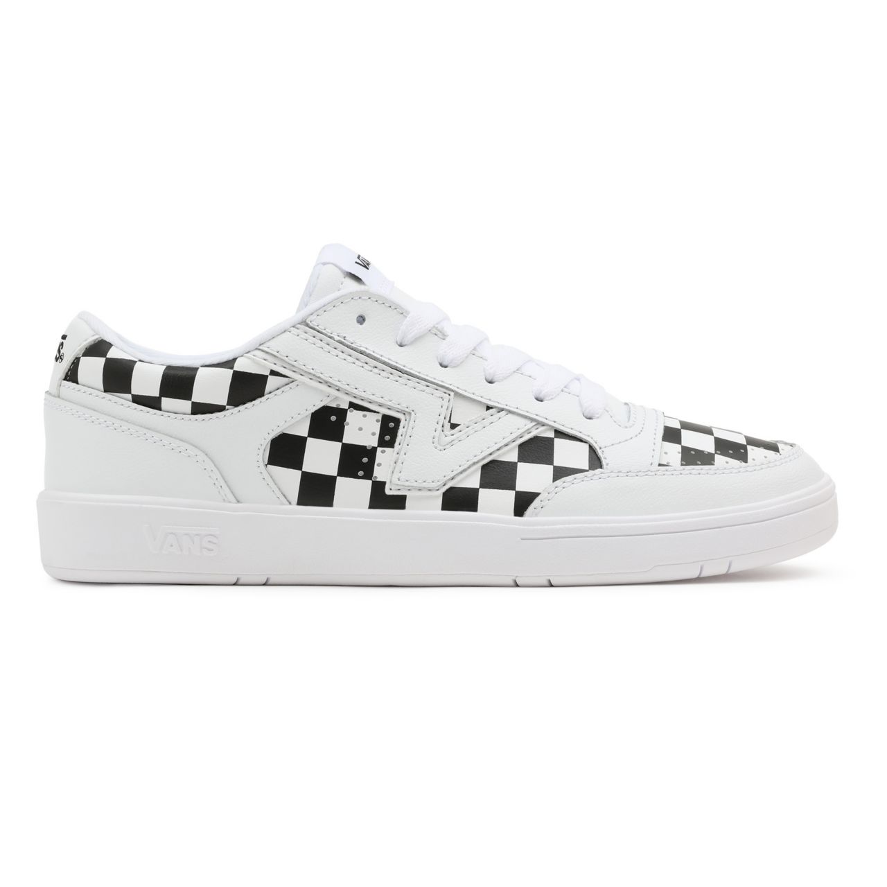 Vans Checkerboard Lowland ComfyCush Black Classic Mens Womens - (Checkerboard) True White/Black VN0A4TZY27I Shoes