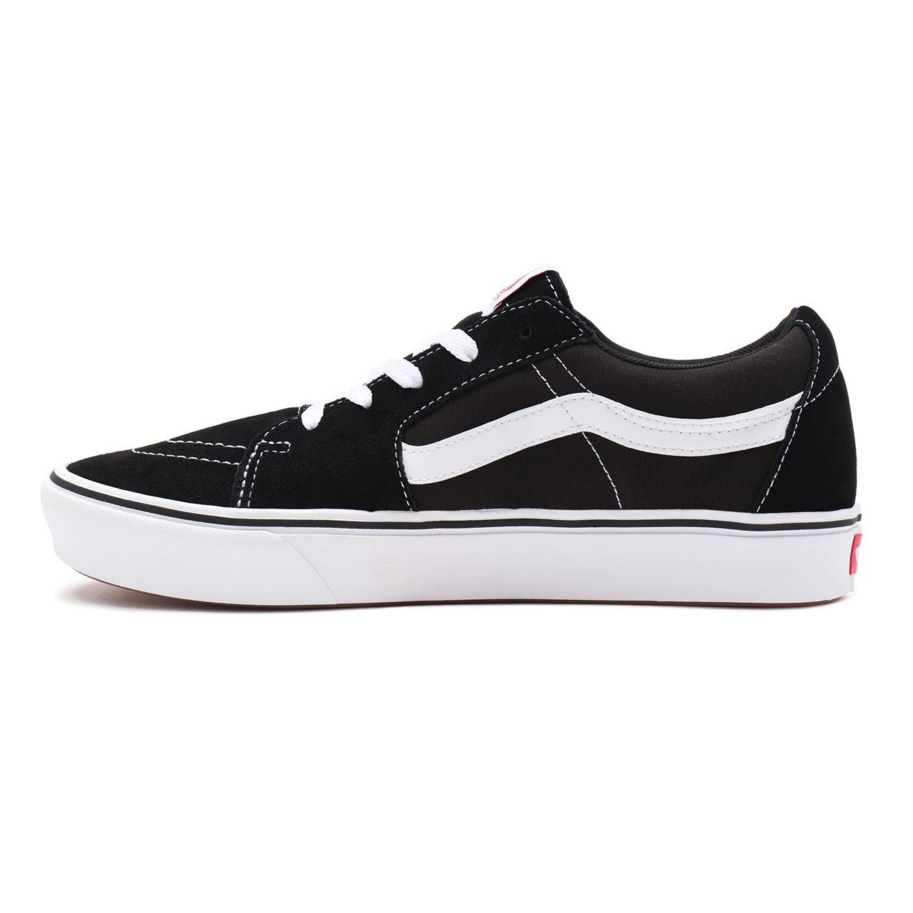 Vans Classic ComfyCush Sk8-Low Black Classic Mens Womens - (Classic) black/true white VN0A4UVCVNE Shoes