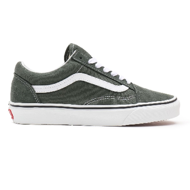 Vans Old Skool Green Classic Mens Womens - thyme/true white VN0A3WKT9GF Shoes