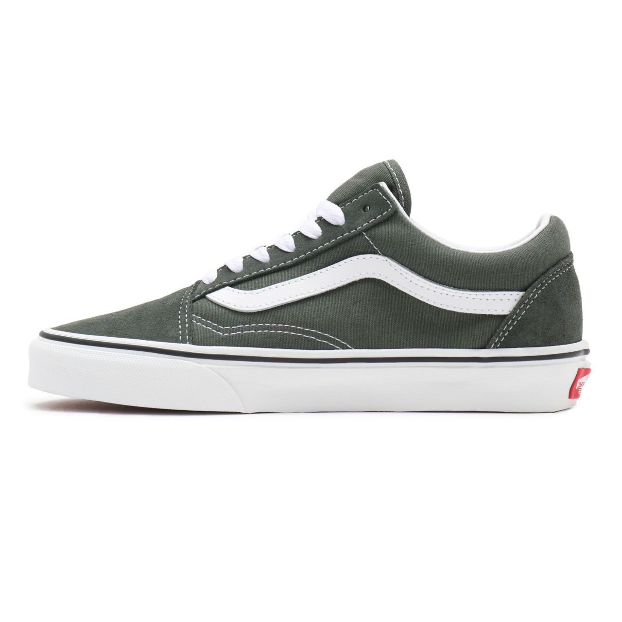 Vans Old Skool Green Classic Mens Womens - thyme/true white VN0A3WKT9GF Shoes