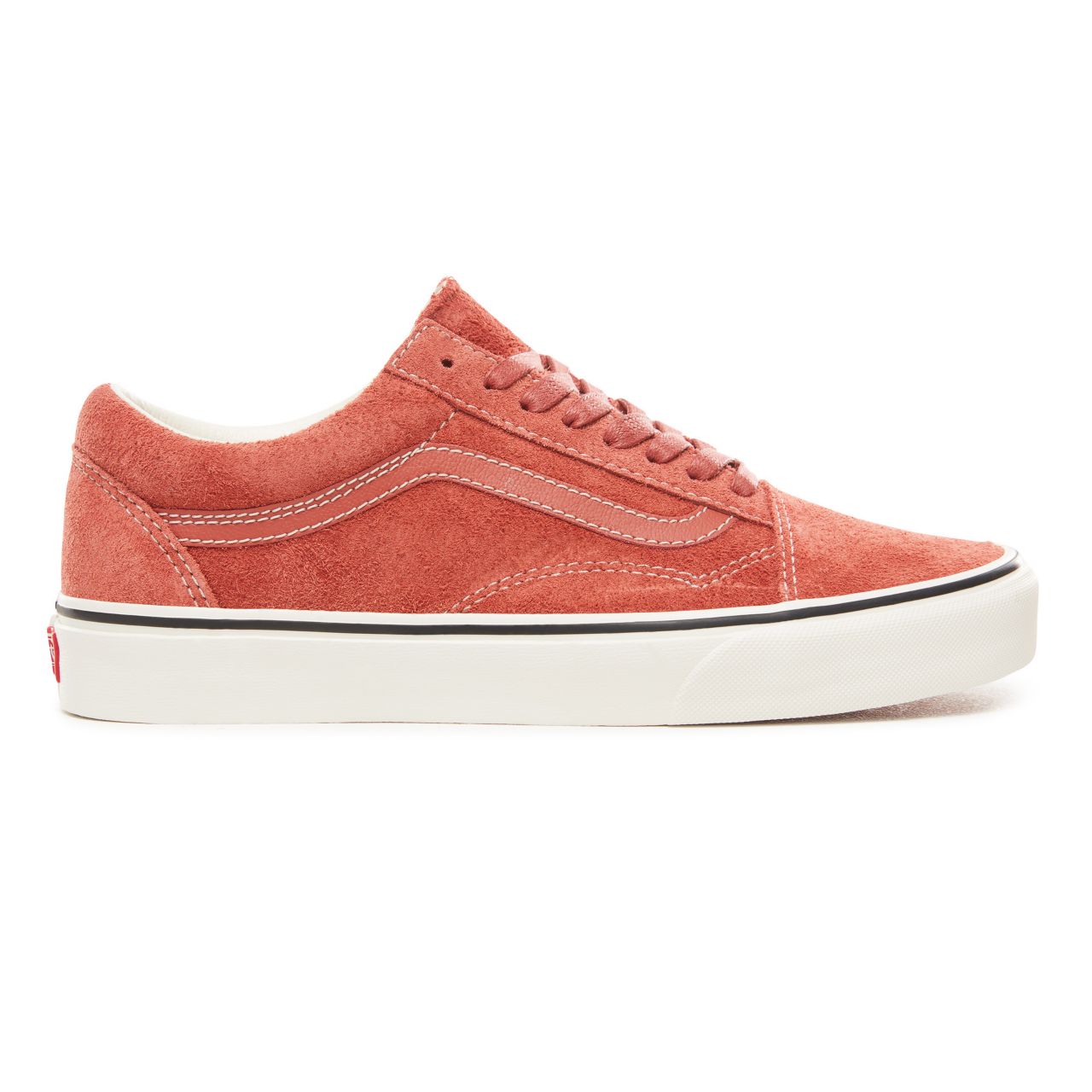 Vans Hairy Suede Old Skool Classic Mens Womens - (Hairy Suede) Hot Sauce/Snow White VN0A38G1UNG Shoes