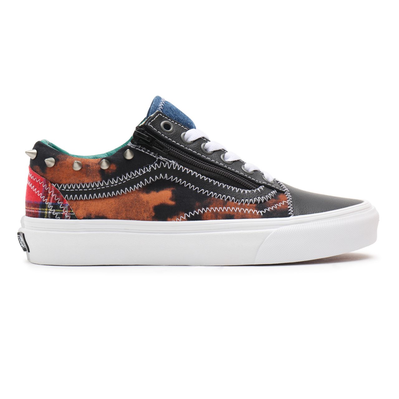 Vans Tartan Daze Old Skool Zip Multicolour Classic Mens Womens - (Tartan Daze) multi/acid dye VN0A34939GB Shoes