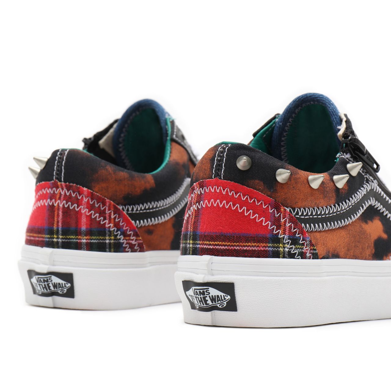 Vans Tartan Daze Old Skool Zip Multicolour Classic Mens Womens - (Tartan Daze) multi/acid dye VN0A34939GB Shoes