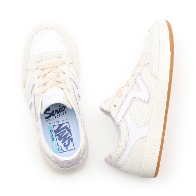 Vans Serio Collection Lowland ComfyCush White Classic Mens Womens - (Serio Collection) true white/orchid ice VN0A4TZY9QR Shoes