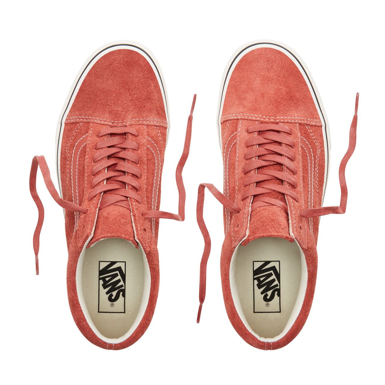 Vans Hairy Suede Old Skool Classic Mens Womens - (Hairy Suede) Hot Sauce/Snow White VN0A38G1UNG Shoes