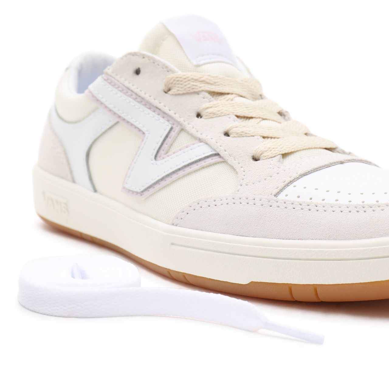 Vans Serio Collection Lowland ComfyCush White Classic Mens Womens - (Serio Collection) true white/orchid ice VN0A4TZY9QR Shoes