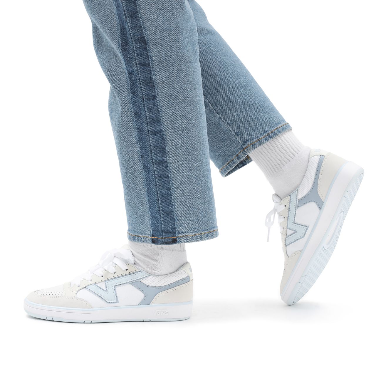 Vans Lowland Comfycush White Classic Mens Womens - true white/blue VN0A4TZY650 Shoes