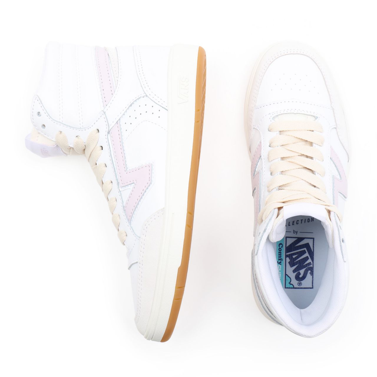 Vans Serio Collection Lowland Hi ComfyCush White Classic Mens Womens - (Serio Collection) true white/orchid ice VN0A5DY99QR Shoes