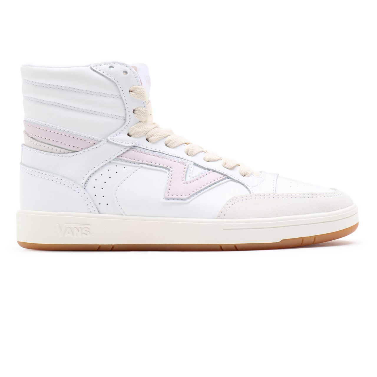 Vans Serio Collection Lowland Hi ComfyCush White Classic Mens Womens - (Serio Collection) true white/orchid ice VN0A5DY99QR Shoes