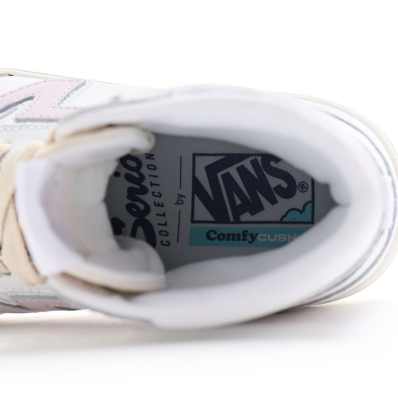 Vans Serio Collection Lowland Hi ComfyCush White Classic Mens Womens - (Serio Collection) true white/orchid ice VN0A5DY99QR Shoes