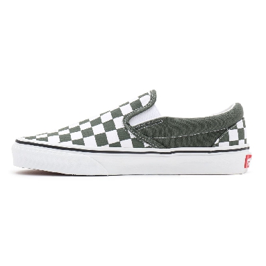 Vans Checkerboard Classic Slip-On Green Classic Mens Womens - (Checkerboard) thyme/true white VN0A33TB9HO Shoes