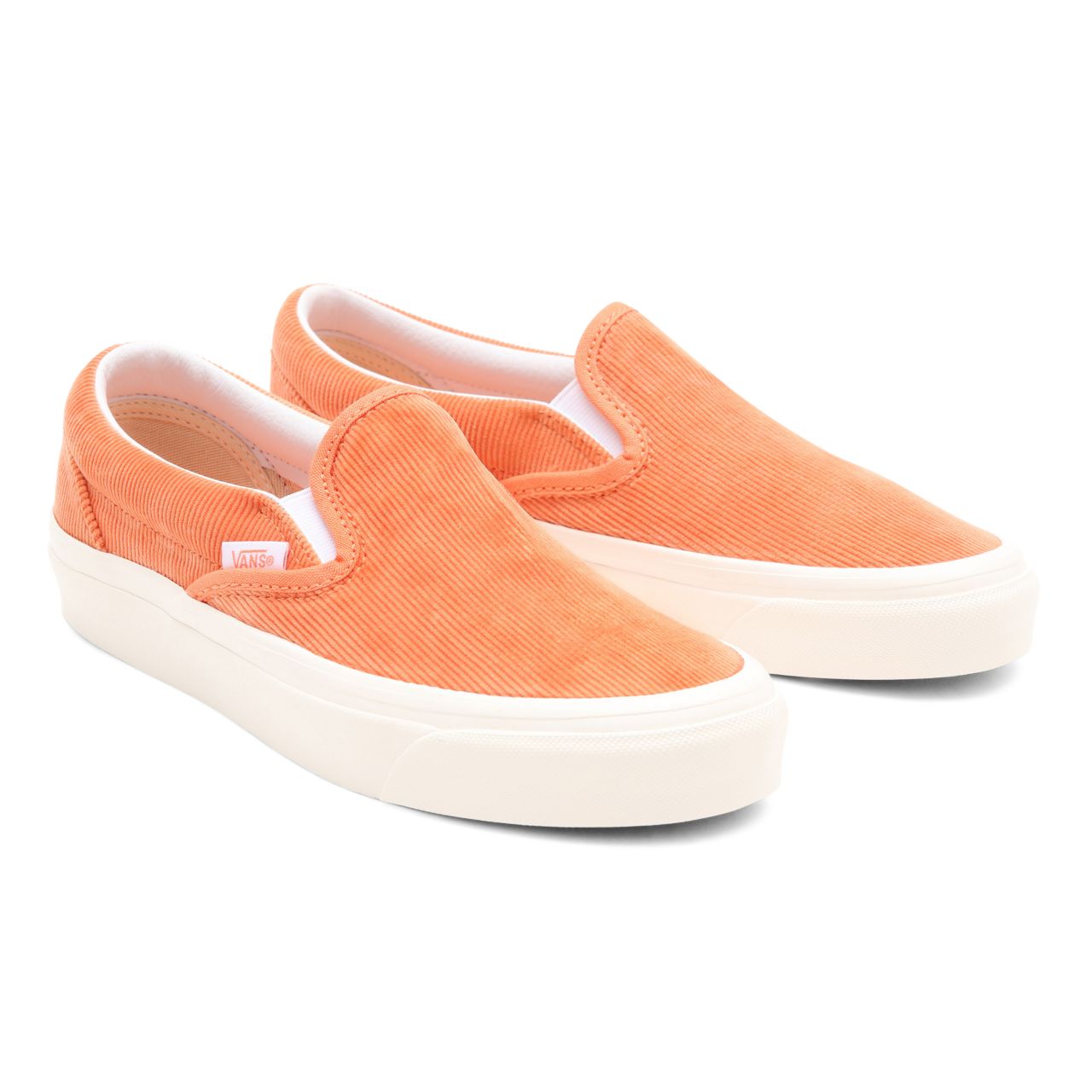 Vans Anaheim Factory Classic Slip-On 98 DX Orange Classic Mens Womens - (Anaheim Factory) cadmium orange/cloud dancer VN0A3JEX9IC Shoes