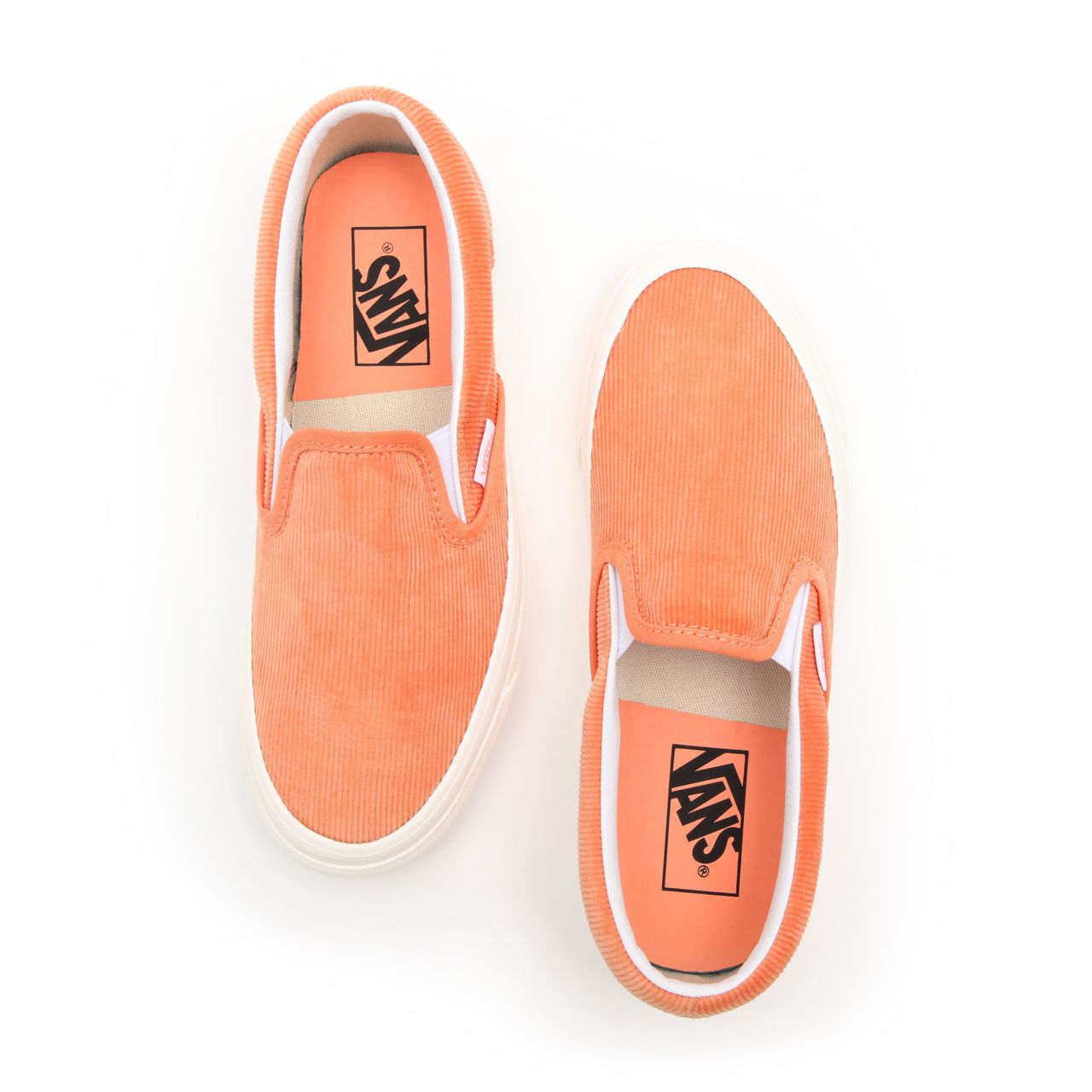 Vans Anaheim Factory Classic Slip-On 98 DX Orange Classic Mens Womens - (Anaheim Factory) cadmium orange/cloud dancer VN0A3JEX9IC Shoes