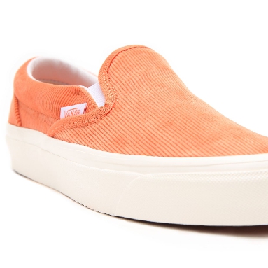 Vans Anaheim Factory Classic Slip-On 98 DX Orange Classic Mens Womens - (Anaheim Factory) cadmium orange/cloud dancer VN0A3JEX9IC Shoes