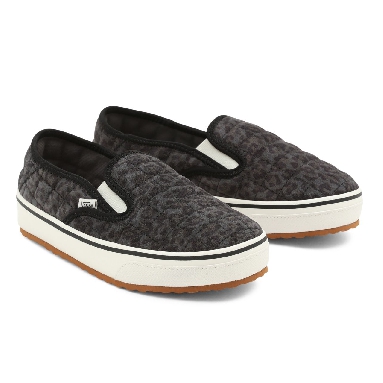 Vans Cheetah Slip-Er 2 Grey Classic Womens - (Cheetah) Asphalt/Marshmallow VN0A4UWOA68 Shoes