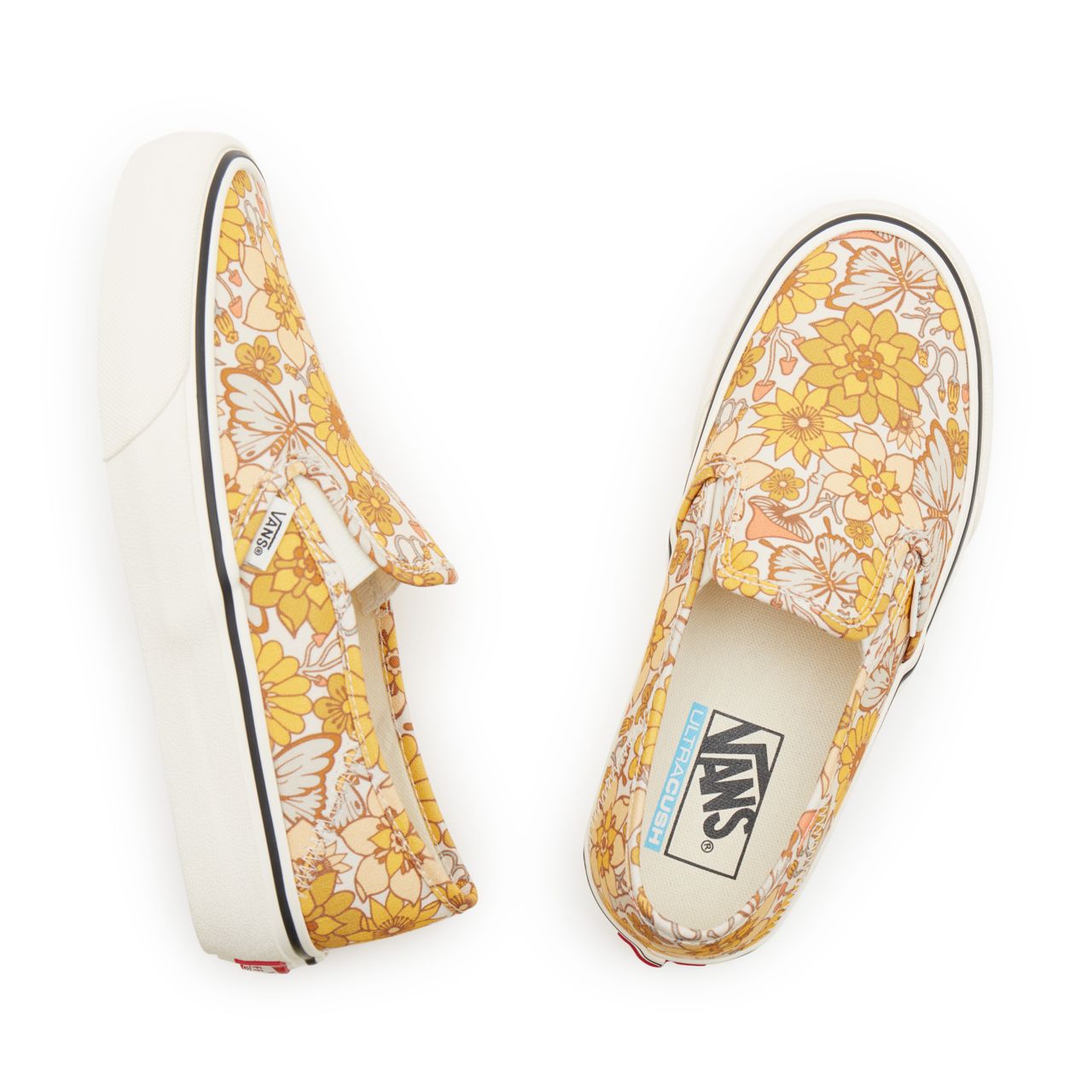 Vans Trippy Floral Slip-On Sf Yellow Classic Womens - (Trippy Floral) multi/marshmallow VN0A5HYQA16 Shoes