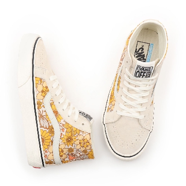 Vans Trippy Floral Sk8-Hi 38 Decon Sf Yellow Classic Womens - (Trippy Floral) sandshell/marshmallow VN0A4UWNA03 Shoes