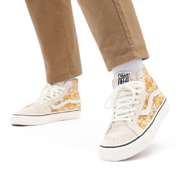 Vans Trippy Floral Sk8-Hi 38 Decon Sf Yellow Classic Womens - (Trippy Floral) sandshell/marshmallow VN0A4UWNA03 Shoes