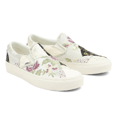 Vans Brocade Classic Slip-On Multicolour Classic Womens - (Brocade) Patchwork/True White VN0A5JMH8L8 Shoes