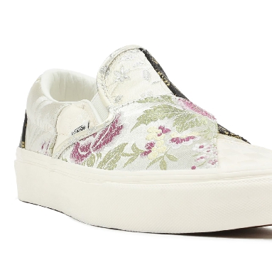 Vans Brocade Classic Slip-On Multicolour Classic Womens - (Brocade) Patchwork/True White VN0A5JMH8L8 Shoes