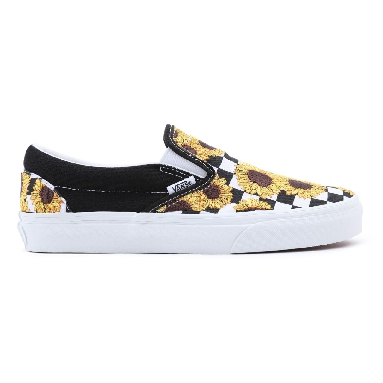 Vans Sunflower Embroidery Classic Slip-On Black Classic Womens - (Sunflower Embroidery) black/true white VN0A5AO8682 Shoes