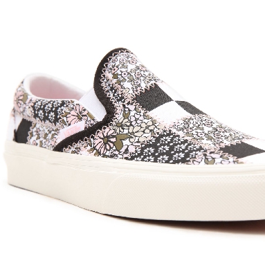 Vans Patchwork Floral Classic Slip-On Multicolour Classic Womens - (Patchwork Floral) multi/marshmallow VN0A33TB9FY Shoes