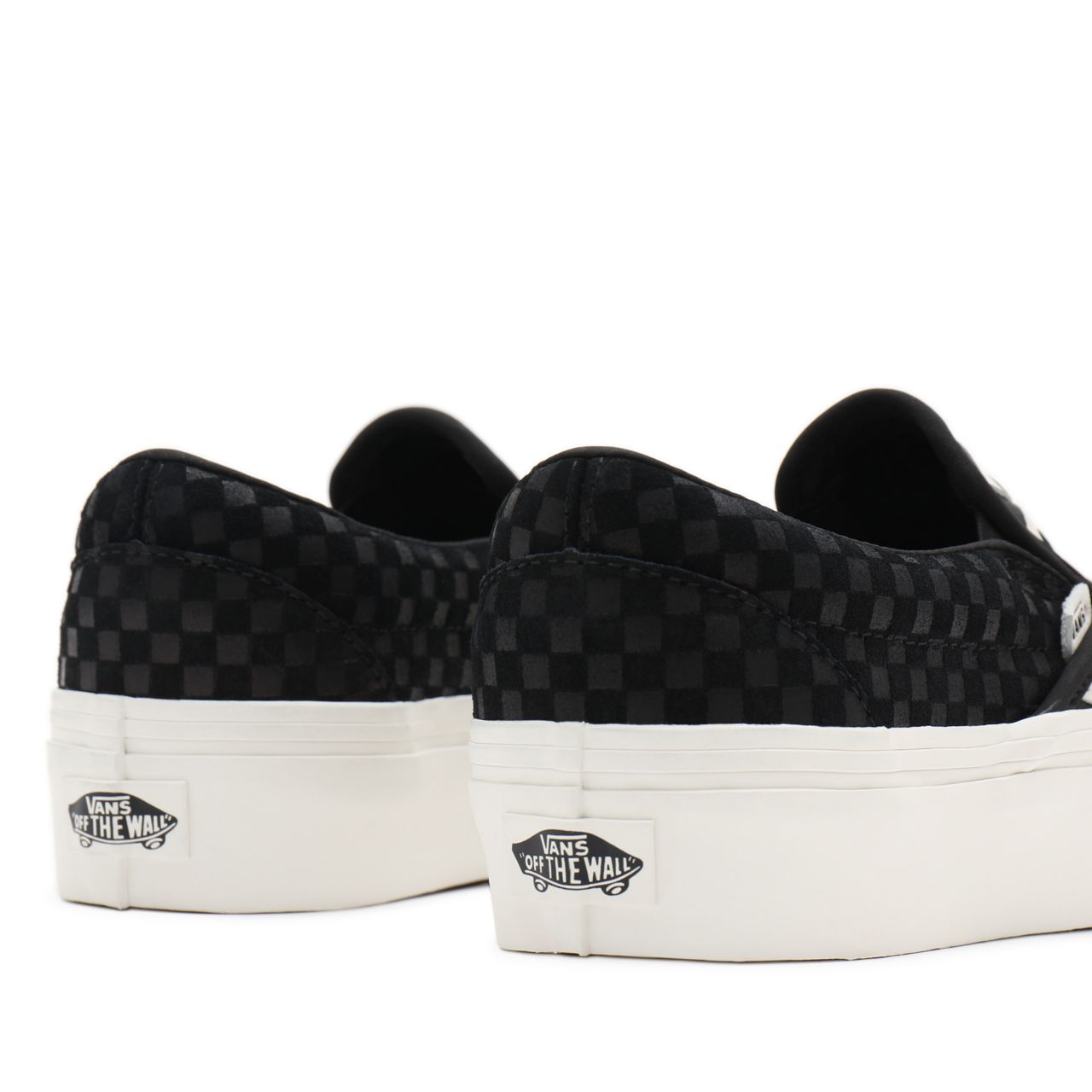 Vans Woven Classic Slip-On Platform White Classic Womens - (Woven) leather/blanc de blanc VN0A5KXB9GY Shoes