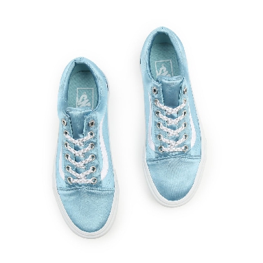 Vans Sparkle Check Old Skool Platform Blue Classic Womens - (Sparkle Check) Aquatic/True White VN0A5KRGA44 Shoes