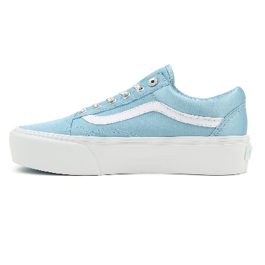 Vans Sparkle Check Old Skool Platform Blue Classic Womens - (Sparkle Check) Aquatic/True White VN0A5KRGA44 Shoes