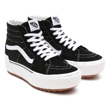 Vans Suede/Canvas Sk8-Hi Stacked Black Classic Womens - (Suede/Canvas) Black/Blanc De Blanc VN0A4BTW5ZN Shoes