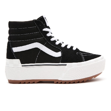 Vans Suede/Canvas Sk8-Hi Stacked Black Classic Womens - (Suede/Canvas) Black/Blanc De Blanc VN0A4BTW5ZN Shoes