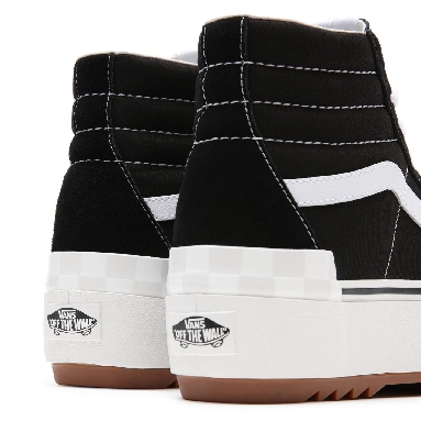 Vans Suede/Canvas Sk8-Hi Stacked Black Classic Womens - (Suede/Canvas) Black/Blanc De Blanc VN0A4BTW5ZN Shoes