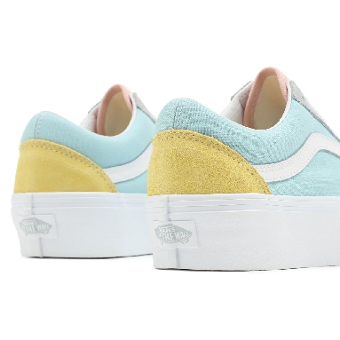 Vans Colour Block Old Skool Platform Grey Classic Womens - (Color Block) Pastel/True White VN0A5KRG8OJ Shoes